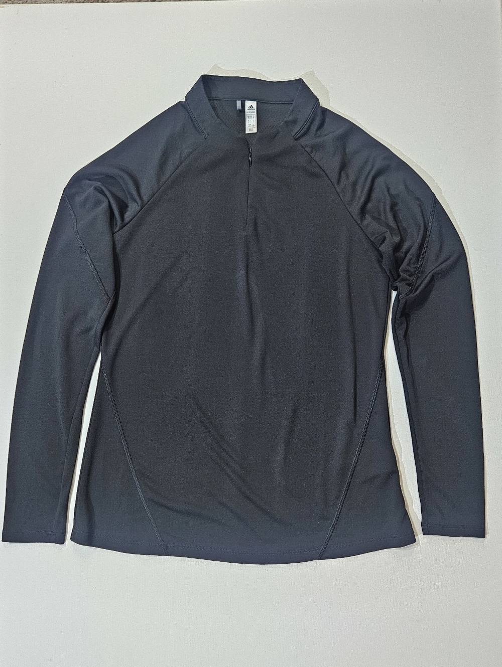 Adidas 1/4 Zip Pullover Womens Medium Black Primegreen Golf Athletic Performance